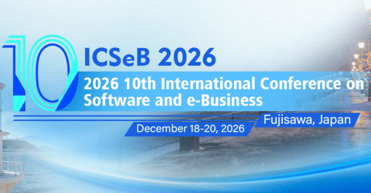 2026 10th International Conference on Software and e-Business (ICSeB 2026) logo