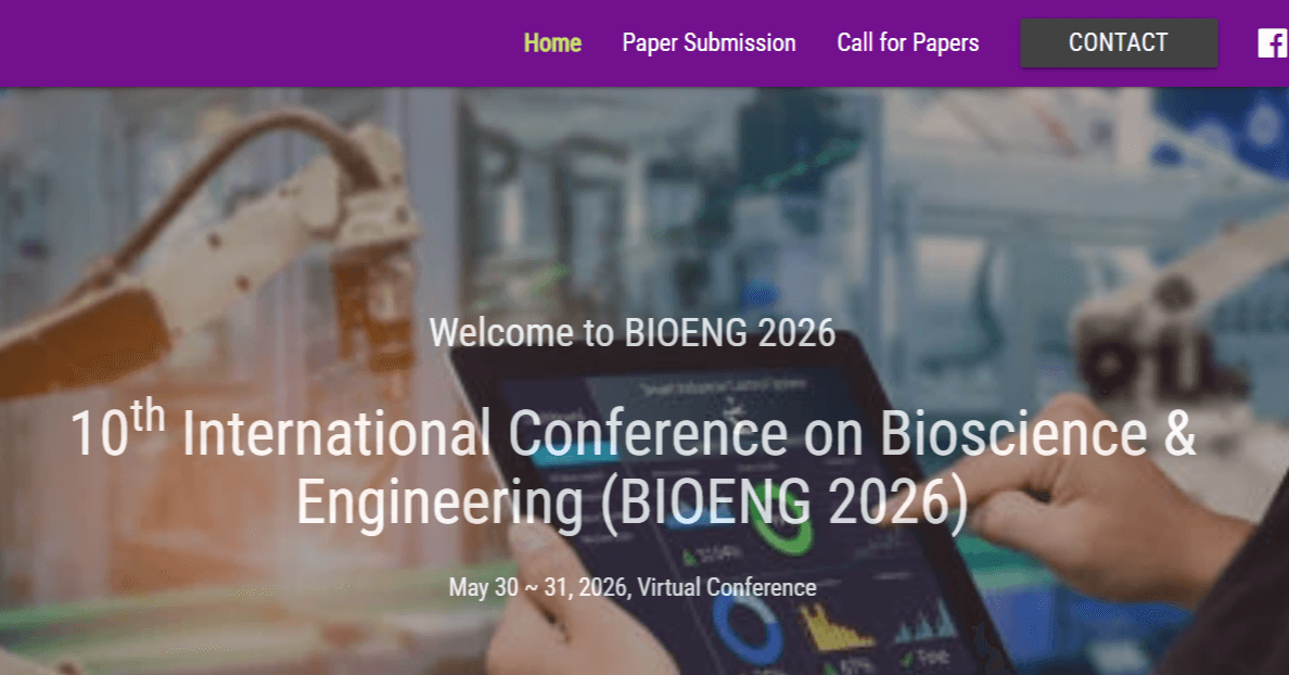 10th International Conference on Bioscience & Engineering (BIOENG 2026)