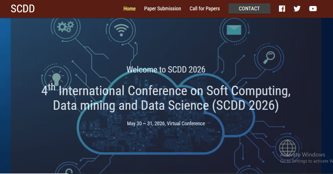 4th International Conference on Soft Computing, Data mining and  Data Science (SCDD 2026) logo