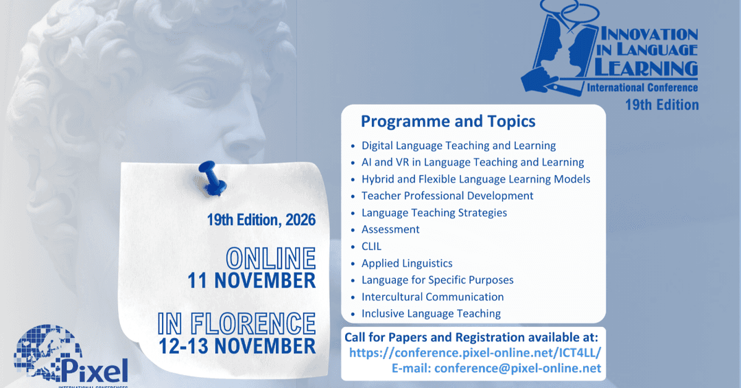 ILL 2026 | Innovation in Language Learning 19th Edition - International Conference