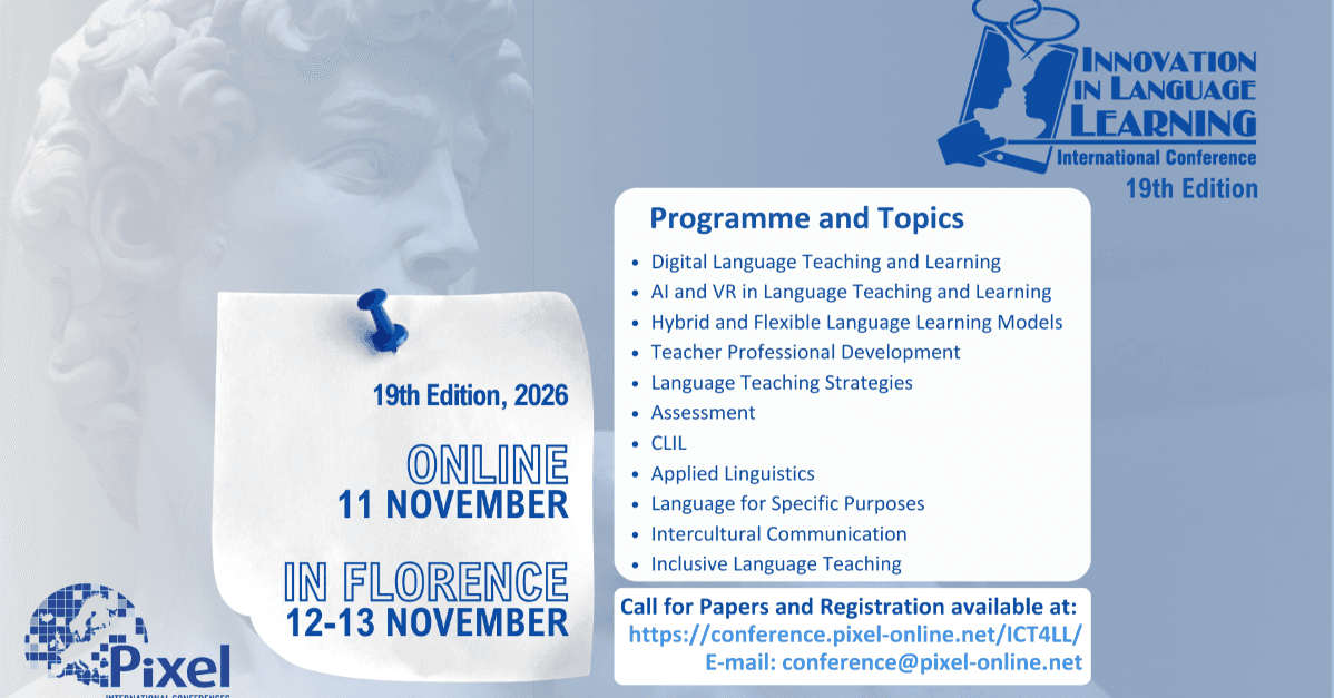 ILL 2026 | Innovation in Language Learning 19th Edition - International Conference logo