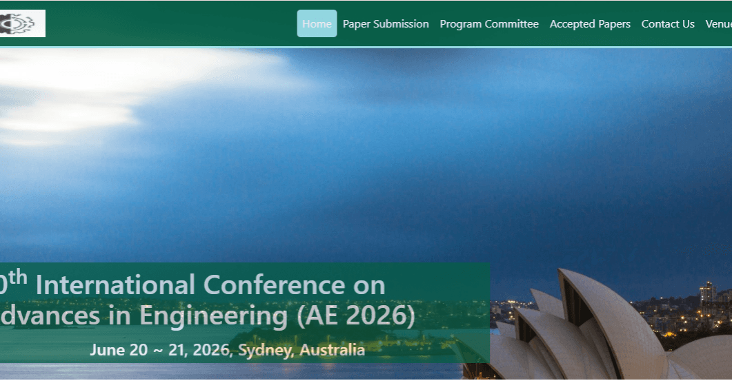 10th International Conference on Advances in Engineering (AE 2026)