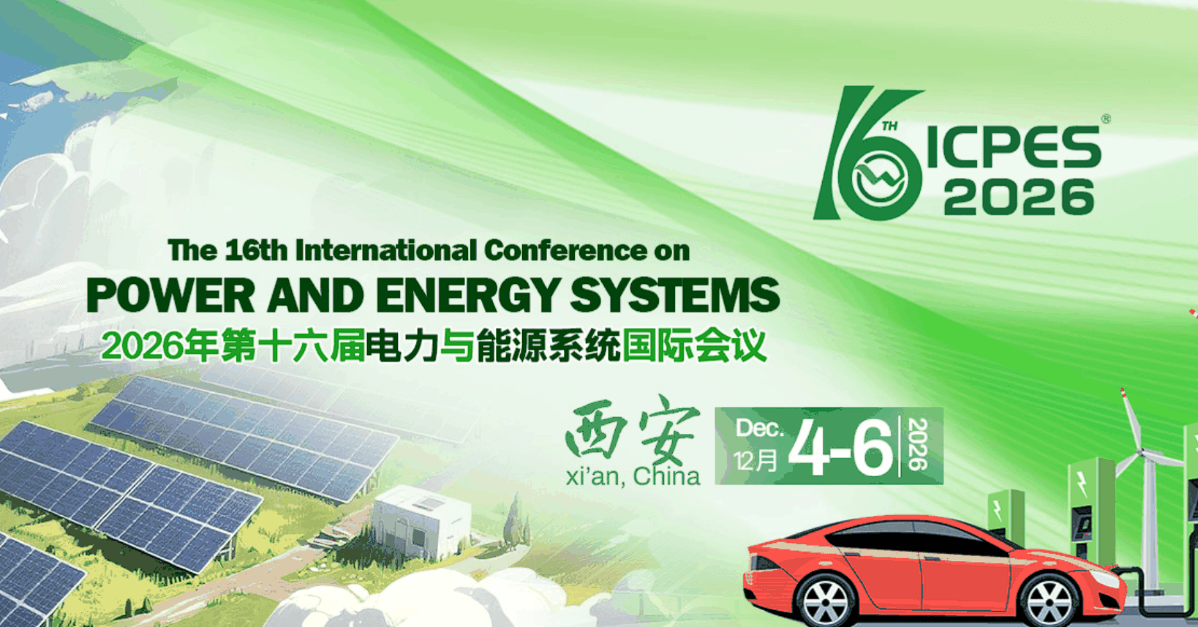 2026 The 16th International Conference on Power and Energy Systems (ICPES 2026) logo