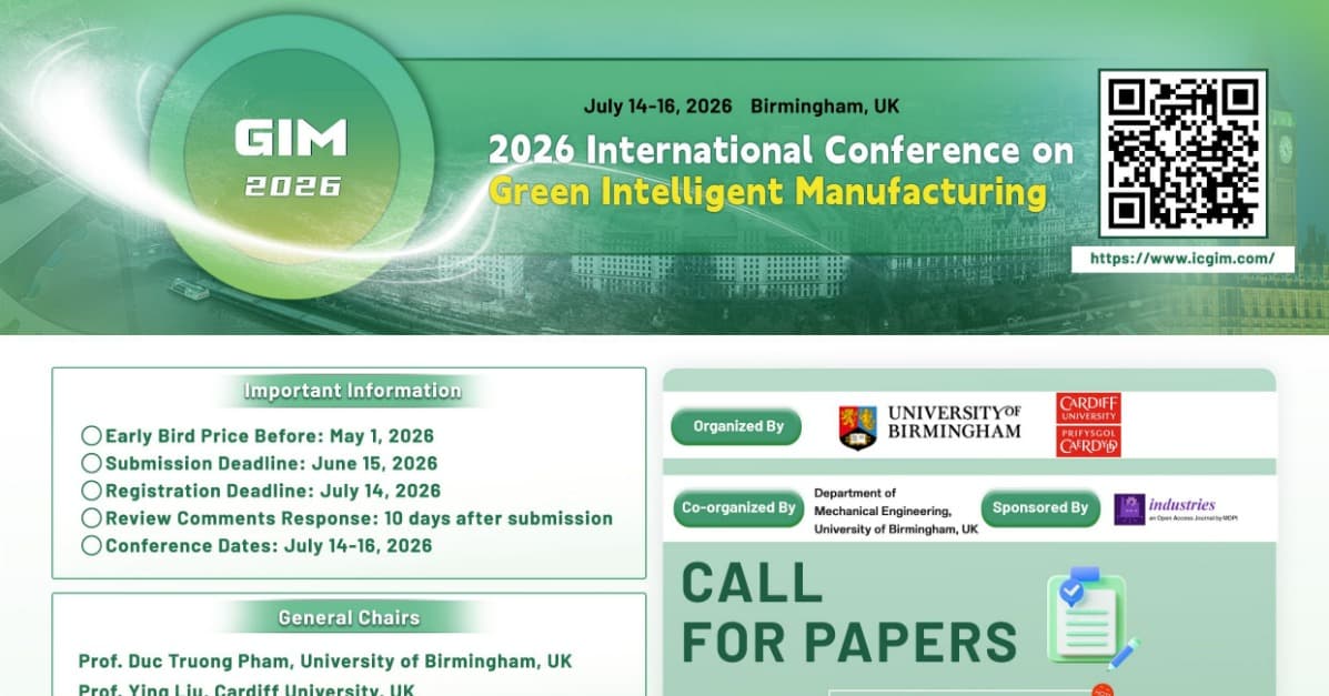 2026 International Conference on Green Intelligent Manufacturing (GIM 2026)
