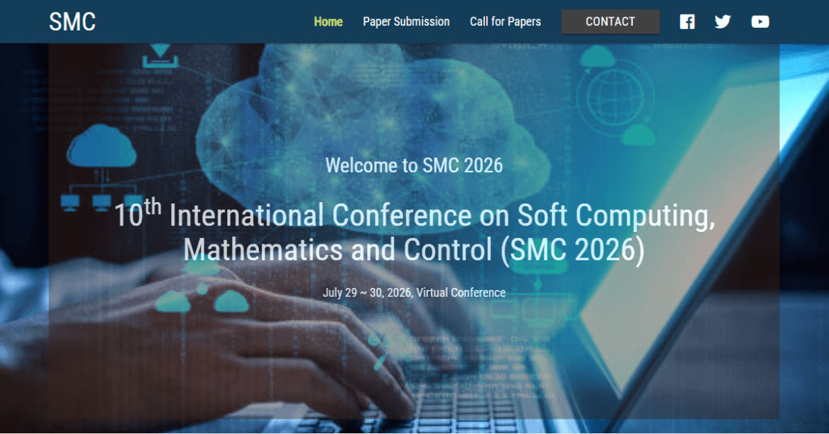 10th International Conference on Soft Computing, Mathematics and Control (SMC 2026) logo