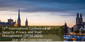 13th International Conference of Security, Privacy and Trust Management (SPTM 2025) logo