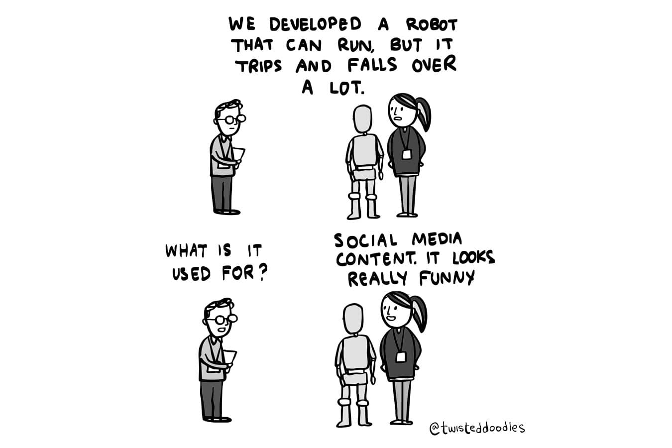 Twisteddoodles on a brand-new type of robot