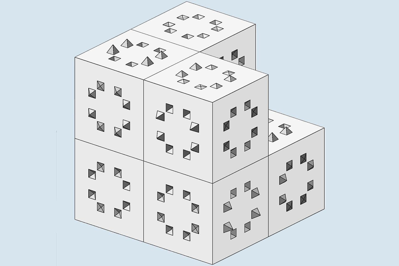 AI finds 3D shape that fills all space with a never-repeating pattern