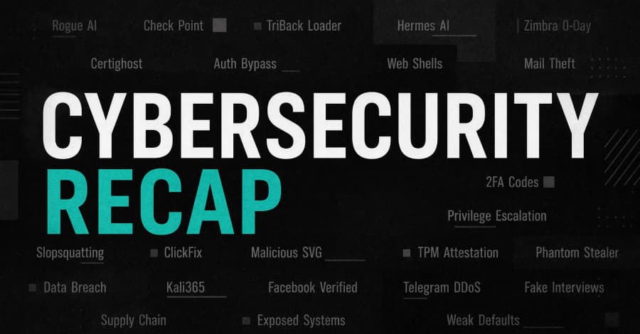 ⚡ Weekly Recap: Rogue AI Agents, Check Point Exploit, Slopsquatting, ClickFix Lures and More
