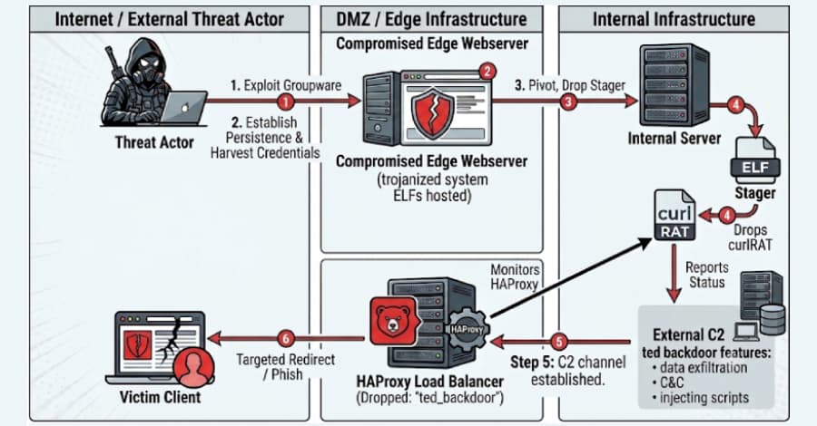 New Ted Backdoor Hides Inside Victims' Own HAProxy Builds to Intercept Web Traffic
