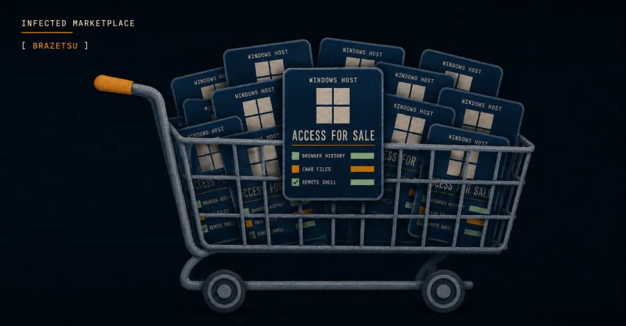 BraZetsu Malware Turns Compromised Windows Hosts Into Criminal Marketplace Inventory