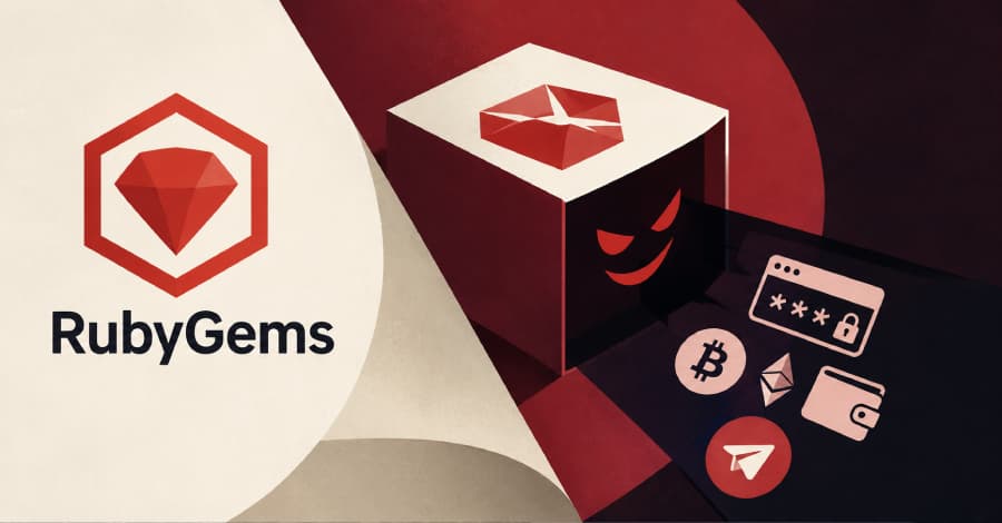 16 Typosquatted RubyGems Packages Steal Browser Credentials and Crypto Wallets