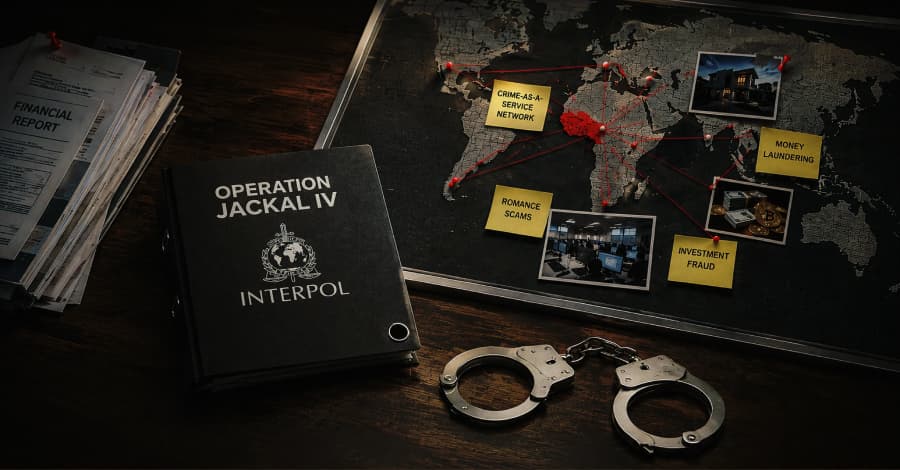 INTERPOL Operation Jackal IV Arrests 58, Identifies 263 in Global Cyber Fraud Crackdown