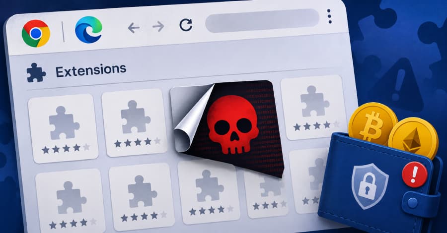 19 Chrome and Edge Extensions Found With Wallet-Stealing and Crypto-Draining Code
