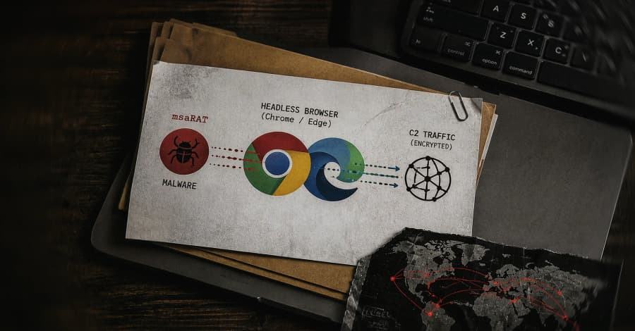 Chaos Ransomware Uses msaRAT to Route C2 Traffic Through Headless Chrome and Edge