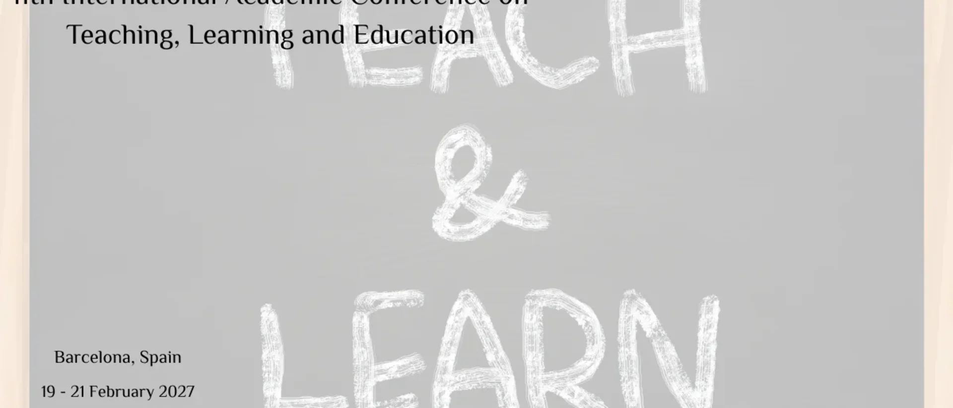11th International Academic Conference on Teaching, Learning and Education