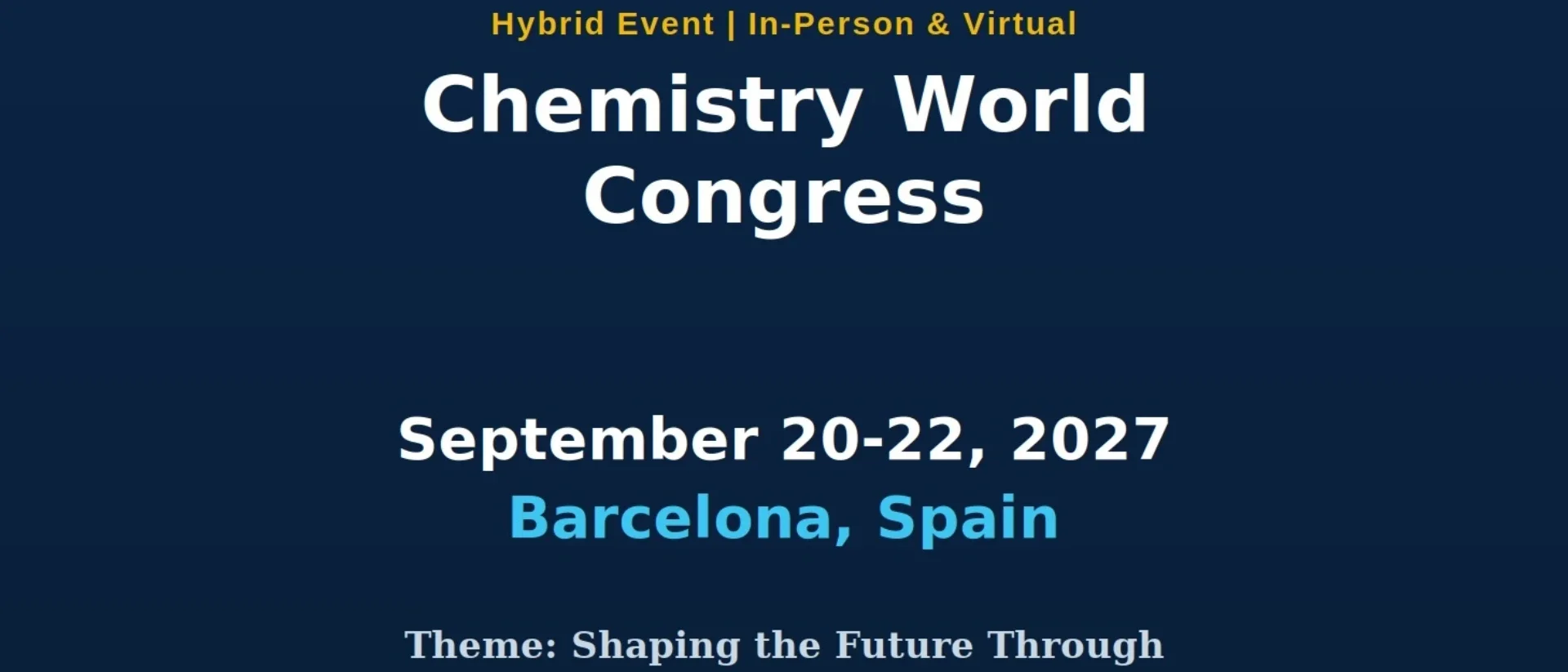 Chemistry World Congress (CWC 2027)