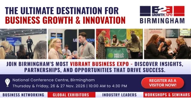 Birmingham B2B Growth Expo 2026| Book Your Visitors Ticket At B2B Show