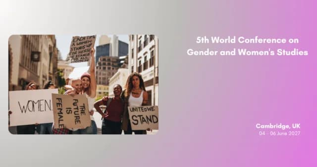 5th World Conference on Gender and Women's Studies