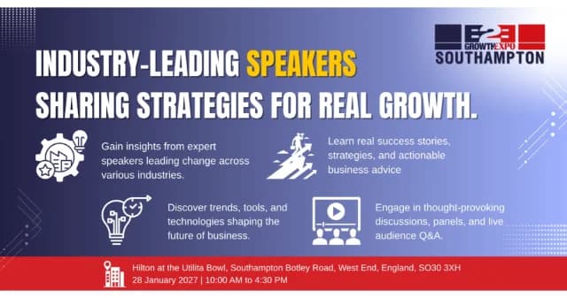 Southampton B2B Growth Expo 2027 | Become A Speaker At Premier B2B Show