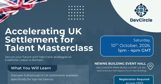 Accelerating UK Settlement for Talent Masterclass logo