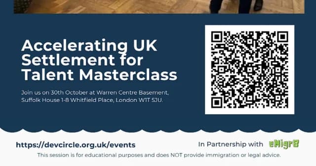Accelerating UK Settlement for Talent Masterclasses logo