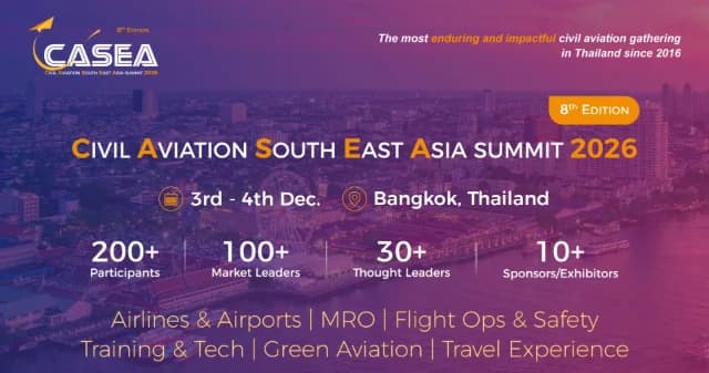 8th Civil Aviation South East Asia Summit 2026 logo