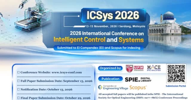 2026 International Conference on Intelligent Control and Systems (ICSys 2026) logo