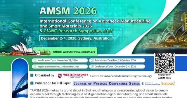 International Conference on Advanced Manufacturing and Smart Materials 2026(AMSM 2026) & CfAMT Research Symposium 2026 logo