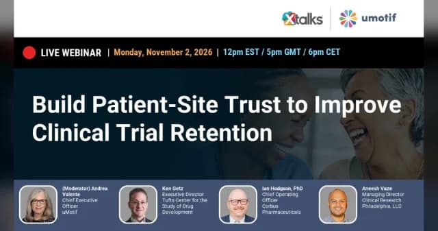 Build Patient-Site Trust to Improve Clinical Trial Retention logo