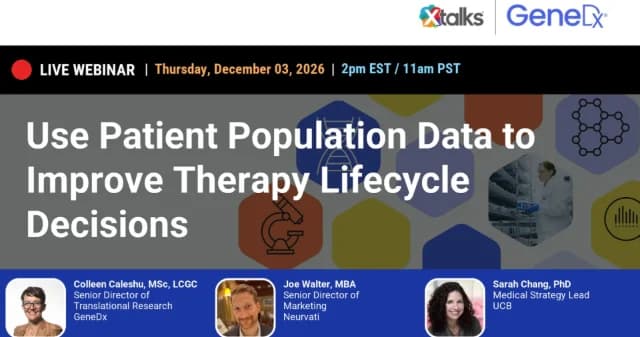 Use Patient Population Data to Improve Therapy Lifecycle Decisions logo
