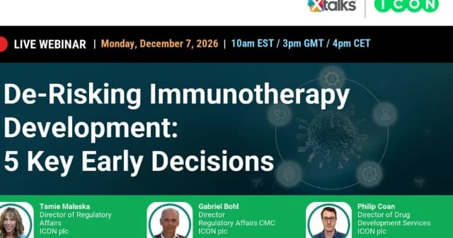 De-Risking Immunotherapy Development: 5 Key Early Decisions logo