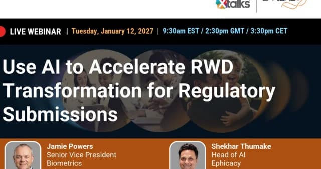 Use AI to Accelerate RWD Transformation for Regulatory Submissions logo