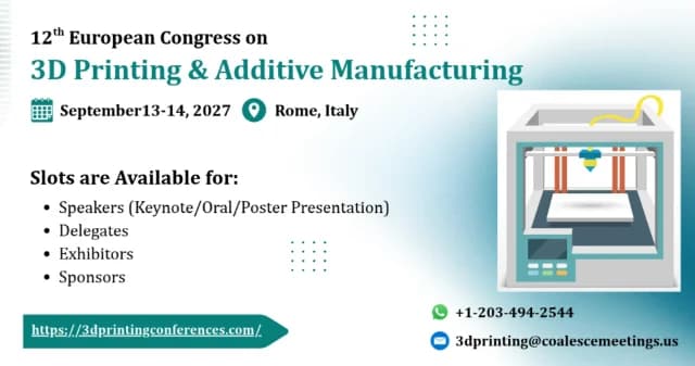 12th European Congress on 3D Printing & Additive Manufacturing (CPD Accredited) logo