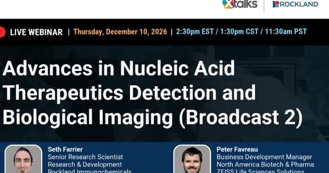 Advances in Nucleic Acid Therapeutics Detection and Biological Imaging (Broadcast 2) logo