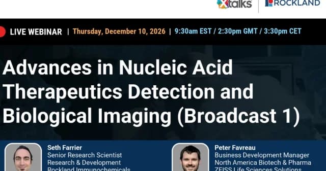 Advances in Nucleic Acid Therapeutics Detection and Biological Imaging (Broadcast 1) logo