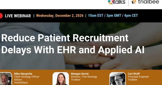 Reduce Patient Recruitment Delays With EHR and Applied AI logo