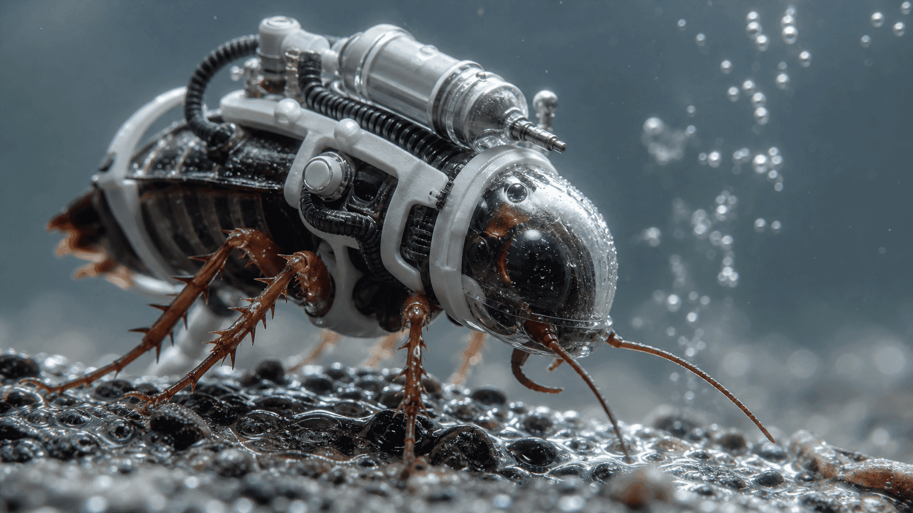 Cyborg Cockroach Gets 3D-Printed Diving Suit: Flood Rescue Breakthrough Using Biomimetic Insects