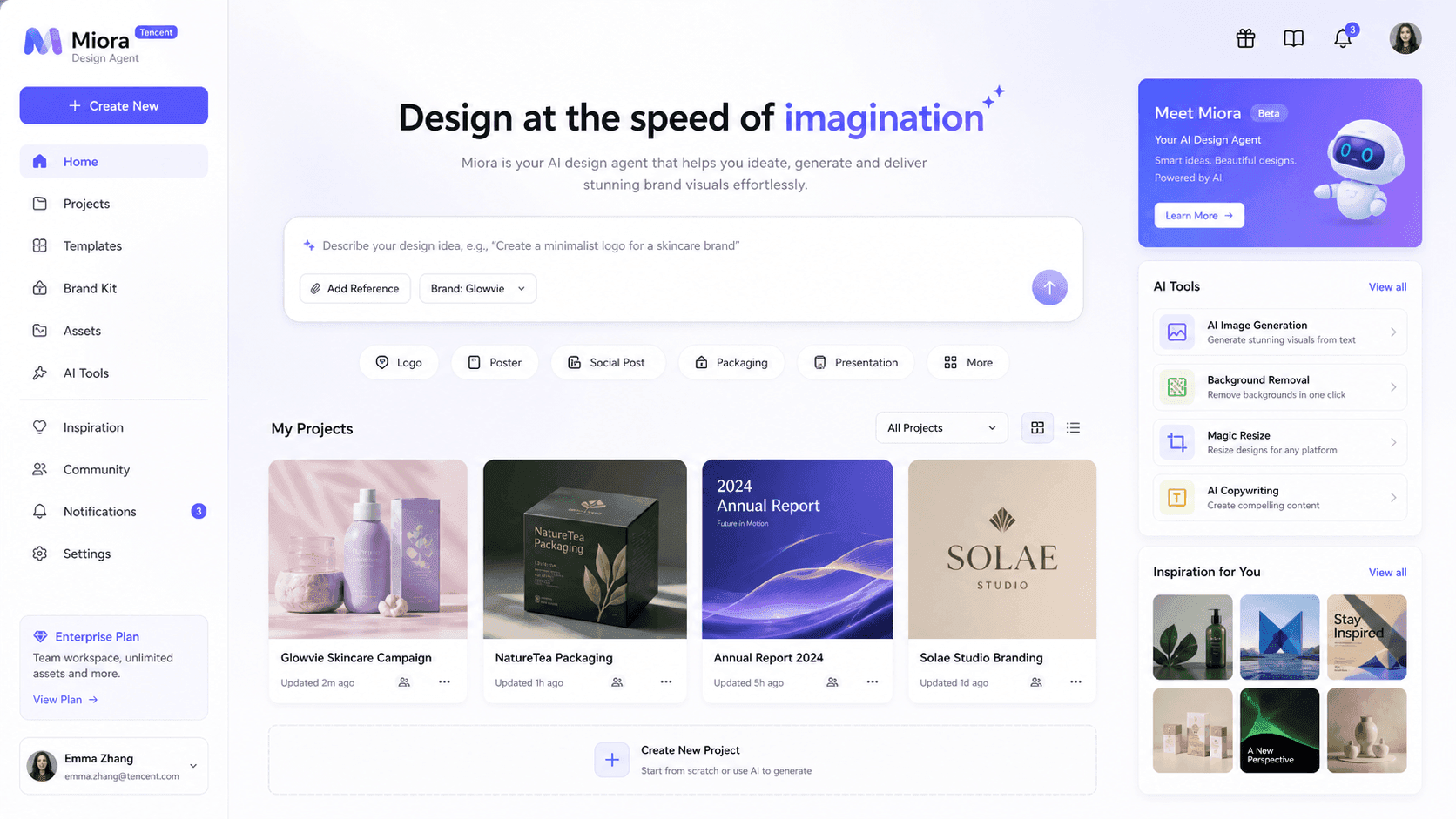 Tencent Miora Design Agent Hands-On: One Brief Generates Full Brand Visual Assets Through Multi-Agent Collaboration, Though Integration Still Has Limits