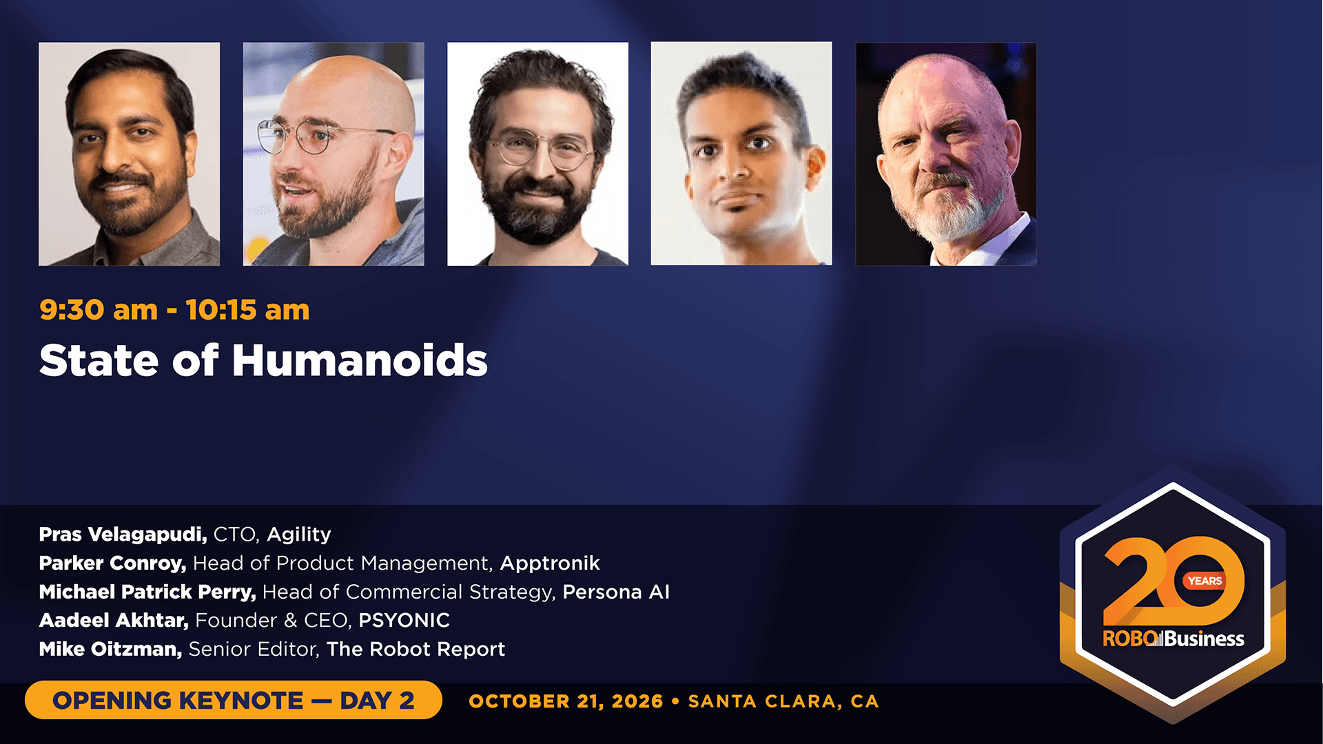 State of Humanoids keynote brings industry leaders to RoboBusiness