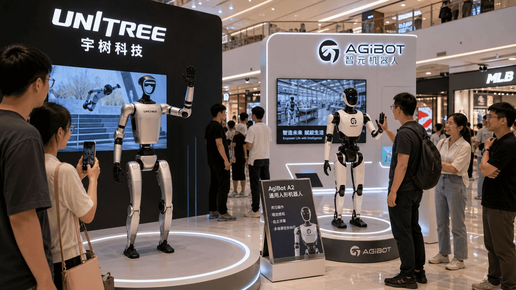 Unitree and AgiBot Open Retail Storefronts: Humanoid Robots Move From Laboratory Leaderboards to Shopping Mall Showrooms as Competition Shifts to Physical Retail