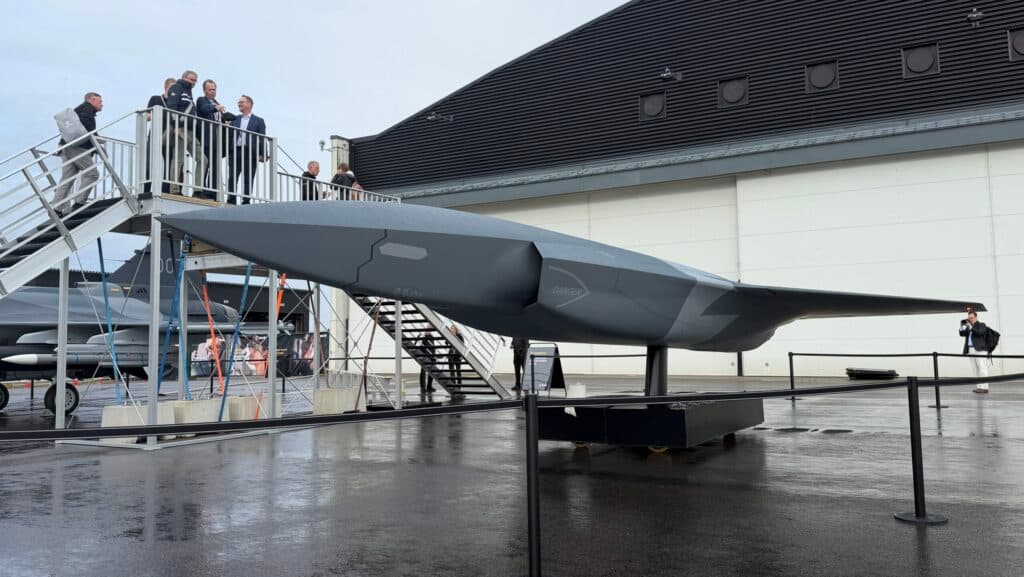 Saab shows off loyal wingman drone it hopes to offer Swedish Air Force
