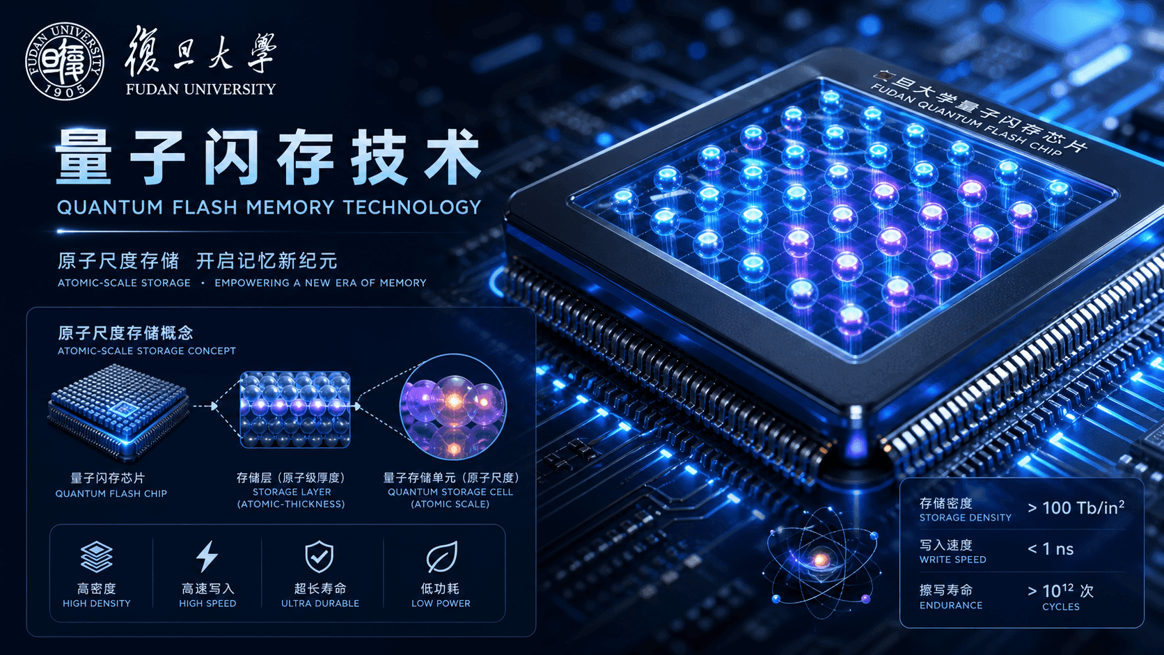 Fudan University Quantum Flash Technology Hits Theoretical Limit: Room-Temperature Single-Electron Storage Published in Science
