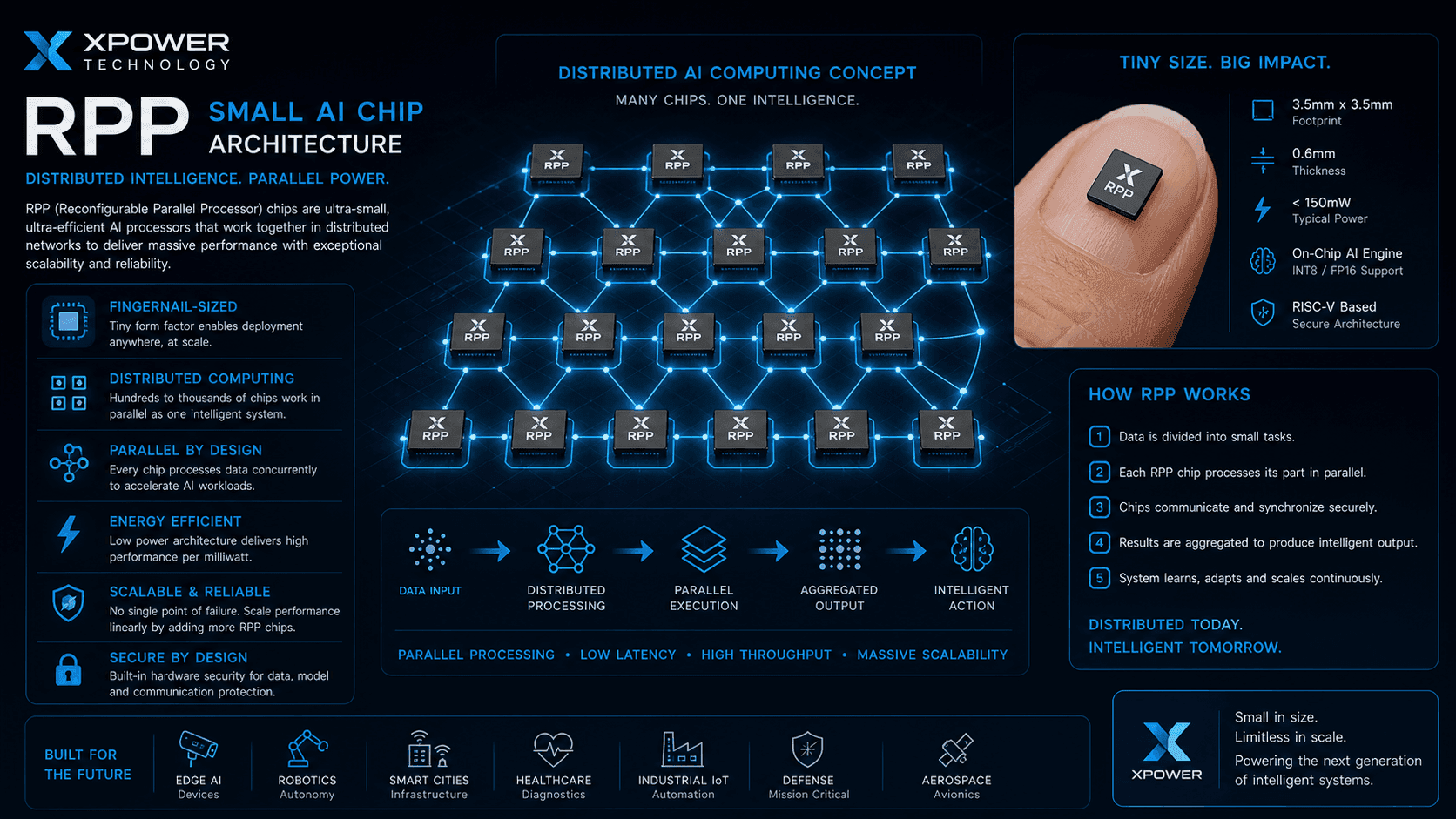XPower Technology Defies Big-Chip Orthodoxy: Small RPP Architecture Chips Use Distributed Computing to Beat Giants at AI Inference