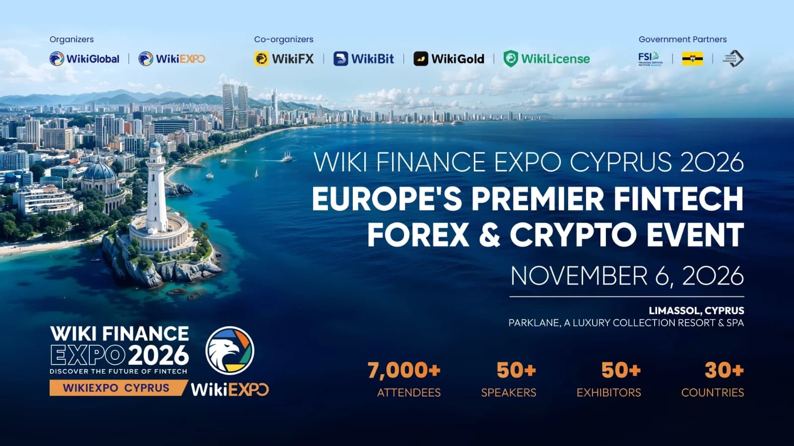 Europe’s Premier FX, Crypto & Fintech Event – Wiki Finance Expo Cyprus 2026 is Coming to Limassol This November!