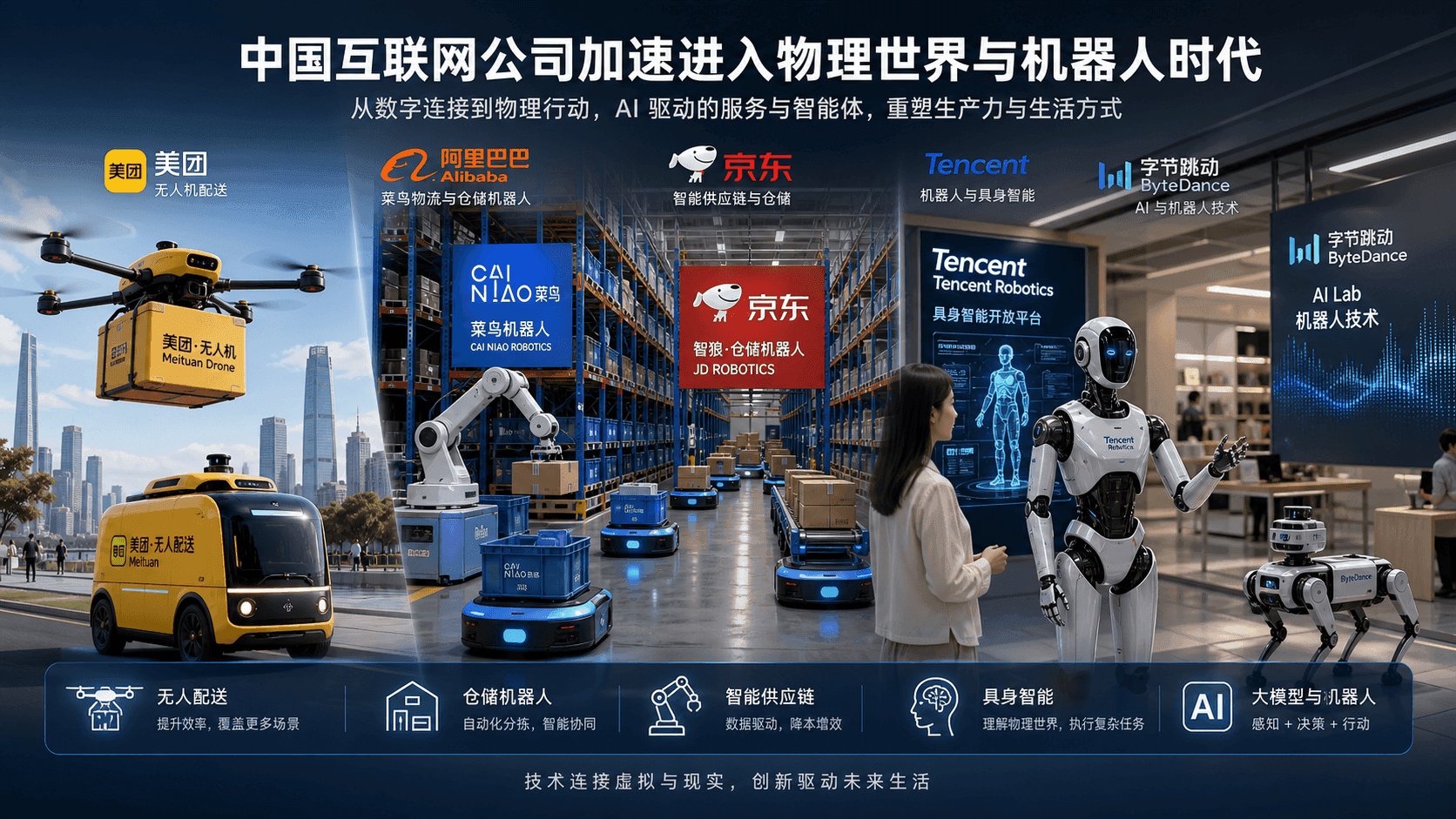 Chinese Internet Giants Accelerate Into the Physical World as Meituan JD.com ByteDance and Baidu Build Robotics Smart Delivery and Embodied AI Empires