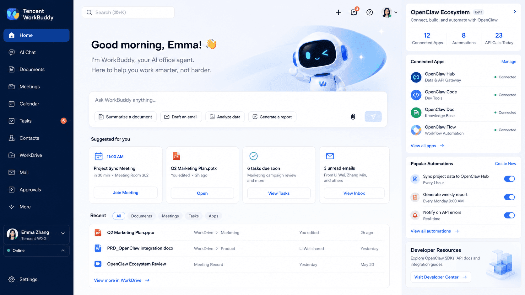 ByteDance and Alibaba Couldn't Stop It: Tencent WorkBuddy Quietly Took the AI Office Agent Top Spot in Four Months With 20.97 Million Monthly Visits