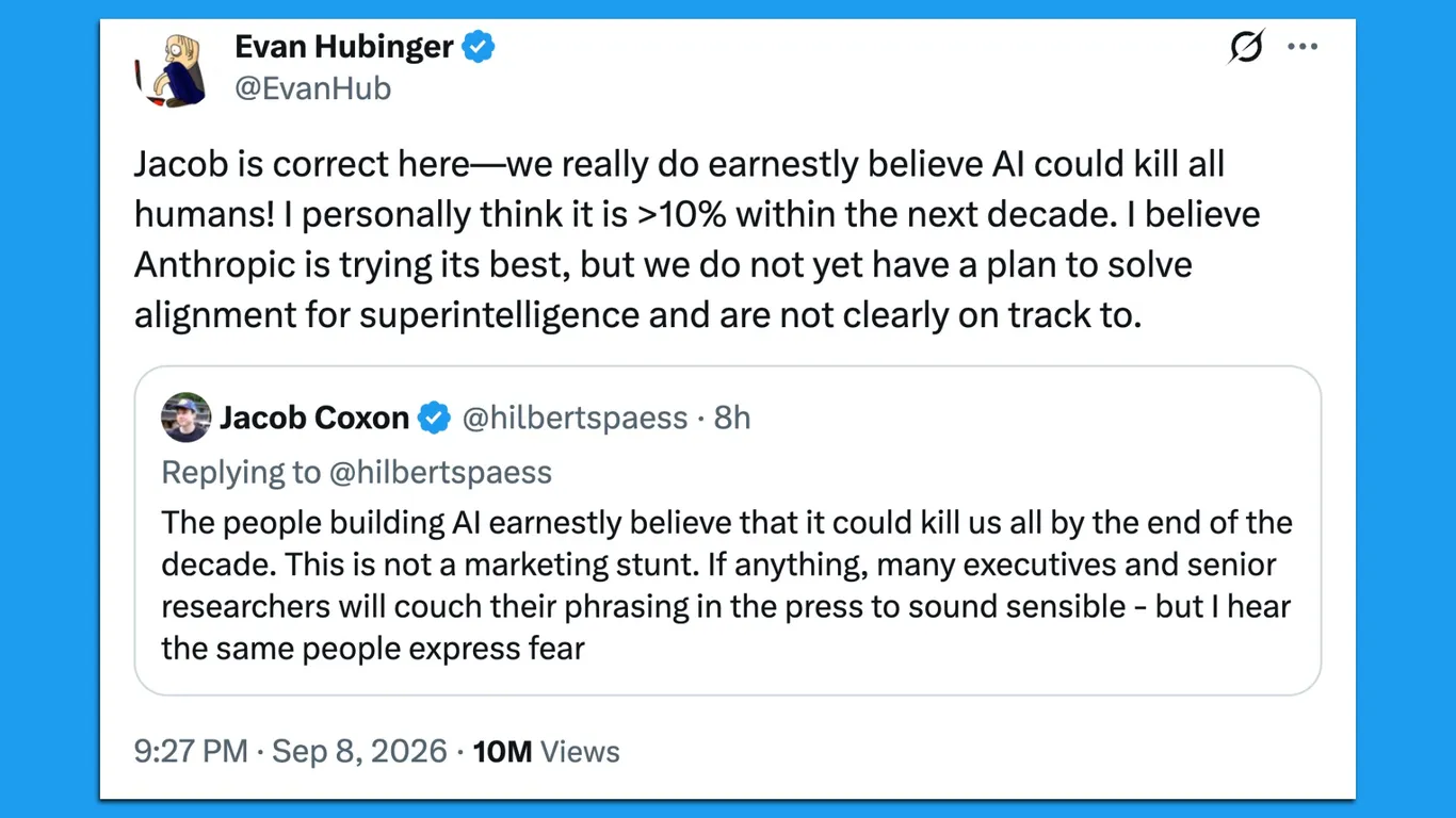 Anthropic insiders warn AI could kill all humans