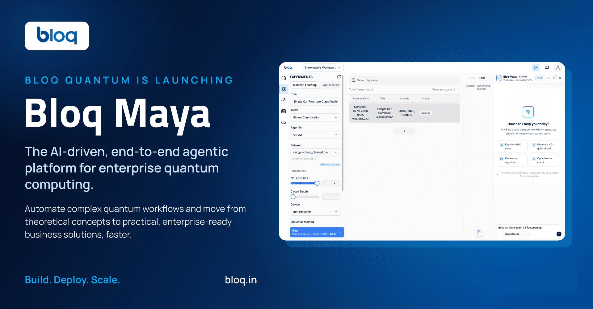 Bloq Quantum Launches Bloq Maya AI Agent to Streamline Enterprise Quantum Algorithm Development