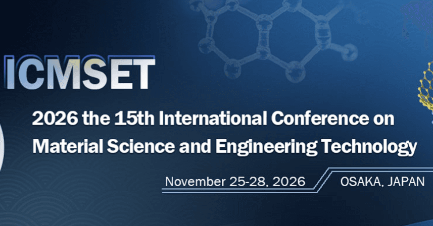 2026 the 15th International Conference on Material Science and Engineering Technology (ICMSET 2026) logo